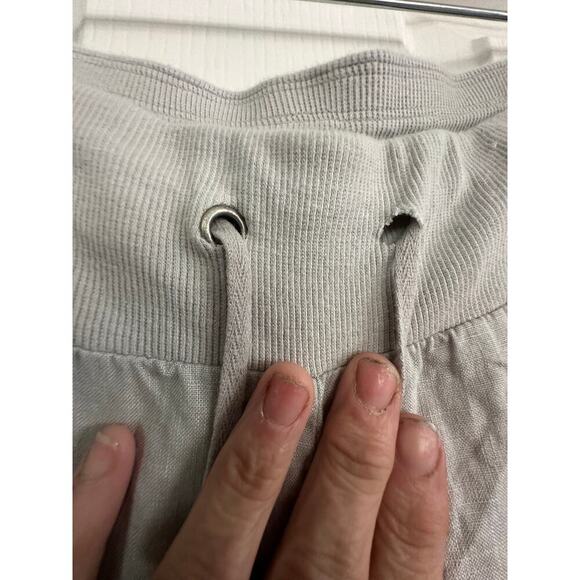 Eileen Fisher Tan Organic Linen Elastic Waist Drawstring Crop Pants Size XL - Picture 4 of 6